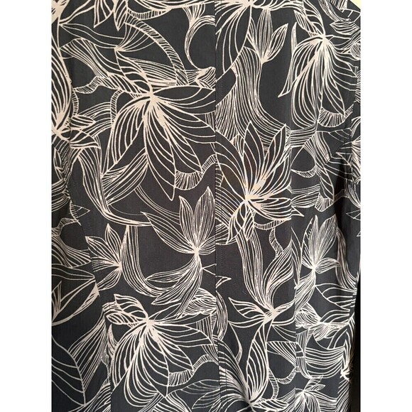 Athleta Odyssey Leaf Print Jacket Full Zip Magnetic Running Workout Black Sz M - Picture 4 of 11